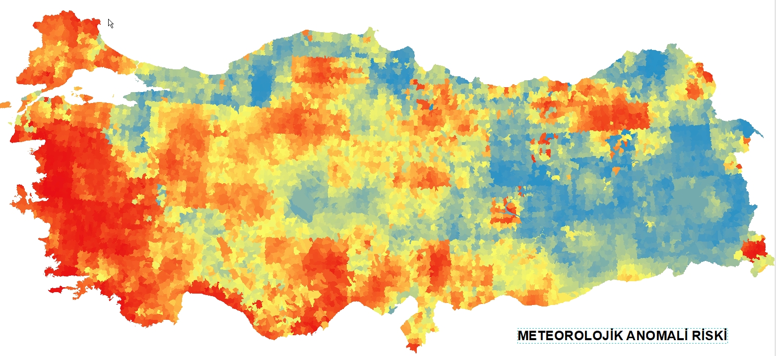 Meteorolojik anomali riski haritası